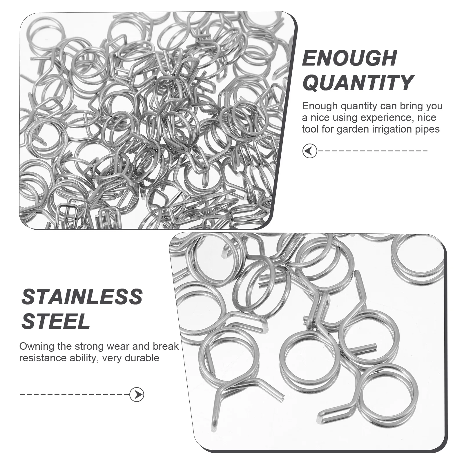 Double-ring Spring Clip Water Pipe Clamps Clips Hose Irrigation Assortment Garden
Double-ring Spring Clip Water Pipe Clamps Clips Hose Irrigation Assortment Garden