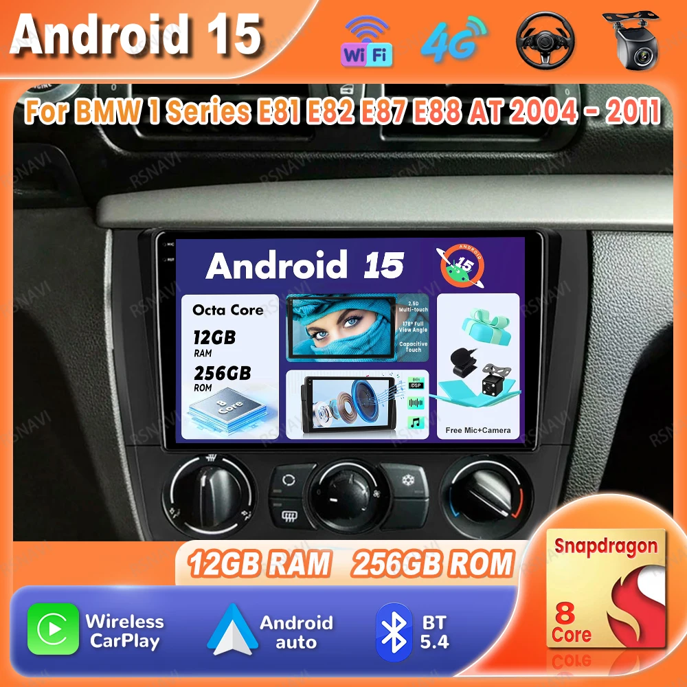 Автомобильный радиоприемник Android 15 для BMW 1 серии E81 E82 E87 E88 AT 2004-2011 DVD-навигация Viedo-плеер DSP Qualcomm авторадио стерео
Автомобильный радиоприемник Android 15 для BMW 1 серии E81 E82 E87 E88 AT 2004-2011 DVD-навигация Viedo-плеер DSP Qualcomm авторадио стерео