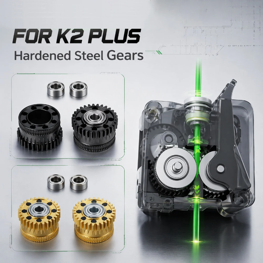 High Hardness Wear Nickel Plated DLC Coating K2 Plus All Metal Filament Extruder Drive Gear For Creality K2 Plus Printer
High Hardness Wear Nickel Plated DLC Coating K2 Plus All Metal Filament Extruder Drive Gear For Creality K2 Plus Printer