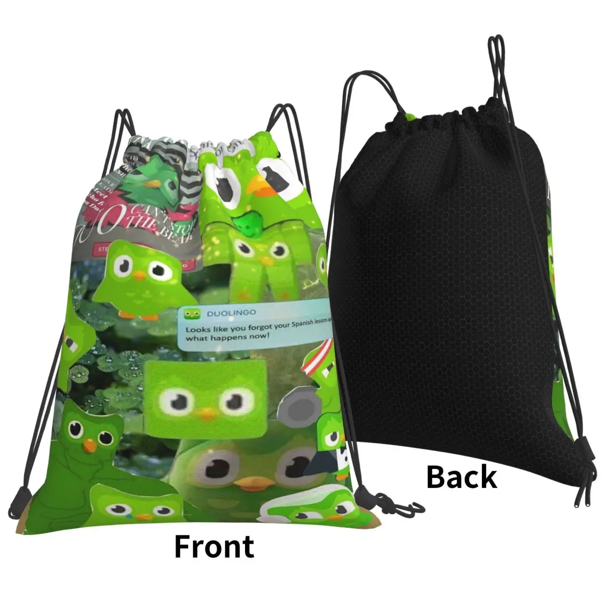 Duolingo Owl Duo Backpacks Casual Drawstring Bags Sports Bag Book Bags for Man Woman School
Duolingo Owl Duo Backpacks Casual Drawstring Bags Sports Bag Book Bags for Man Woman School