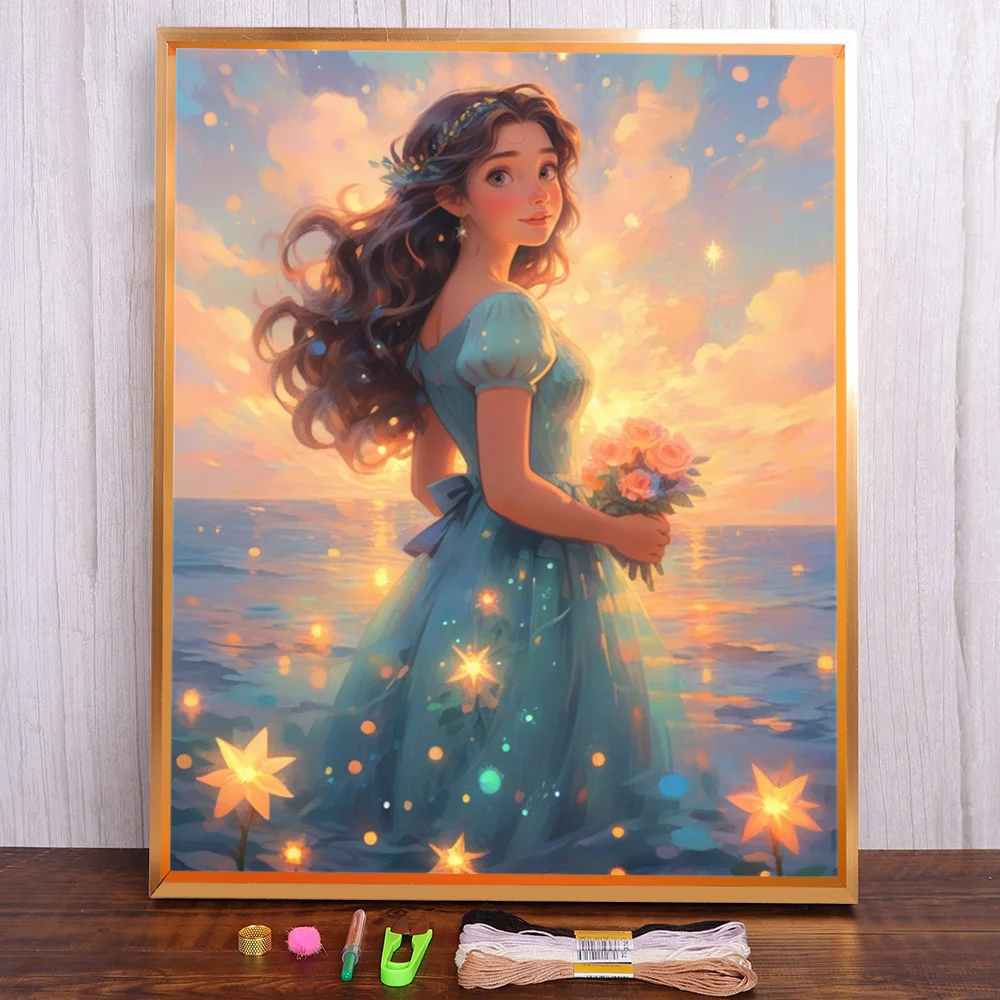 Portrait Princess Pre-Printed Cross Stitch Complete Kit Embroidery Handmade Hobby Knitting Handicraft Promotions Floss Magic
Portrait Princess Pre-Printed Cross Stitch Complete Kit Embroidery Handmade Hobby Knitting Handicraft Promotions Floss Magic