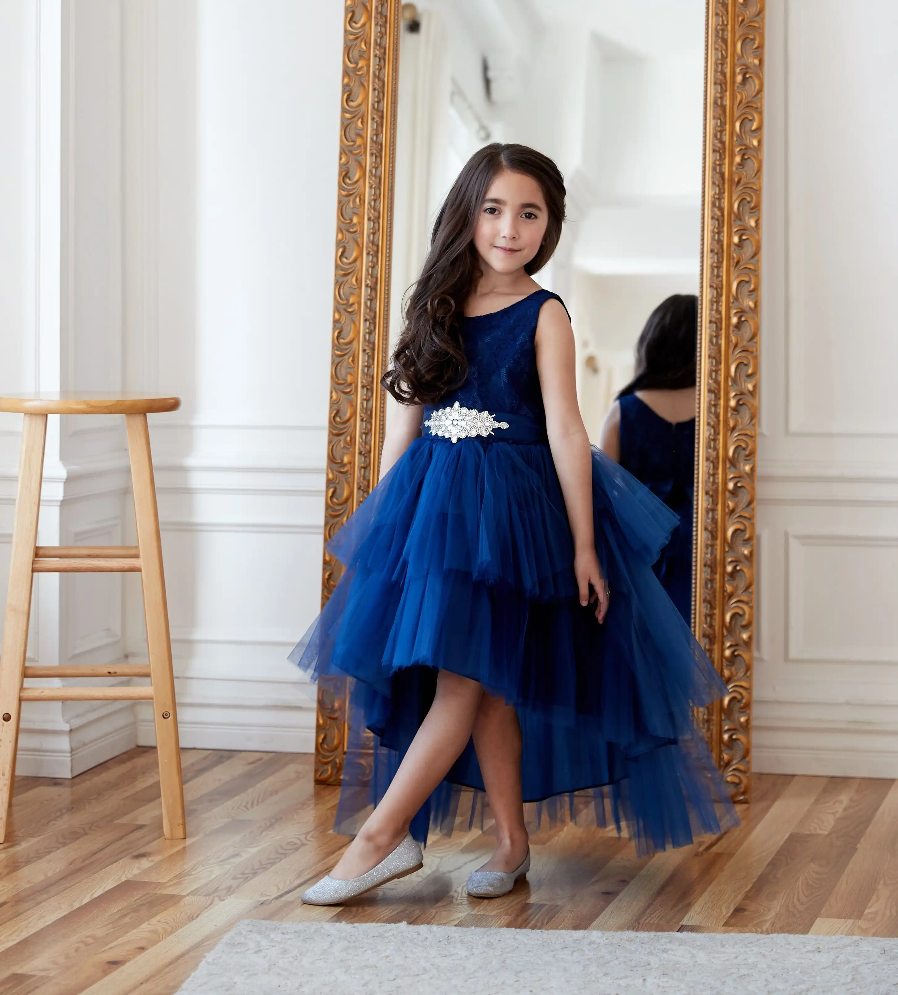 Customized Blue Flower Girl Dress for Wedding Appliques Lace Glitter Tiered Sleeveless Kids Birthday First Communion Gown
Customized Blue Flower Girl Dress for Wedding Appliques Lace Glitter Tiered Sleeveless Kids Birthday First Communion Gown
