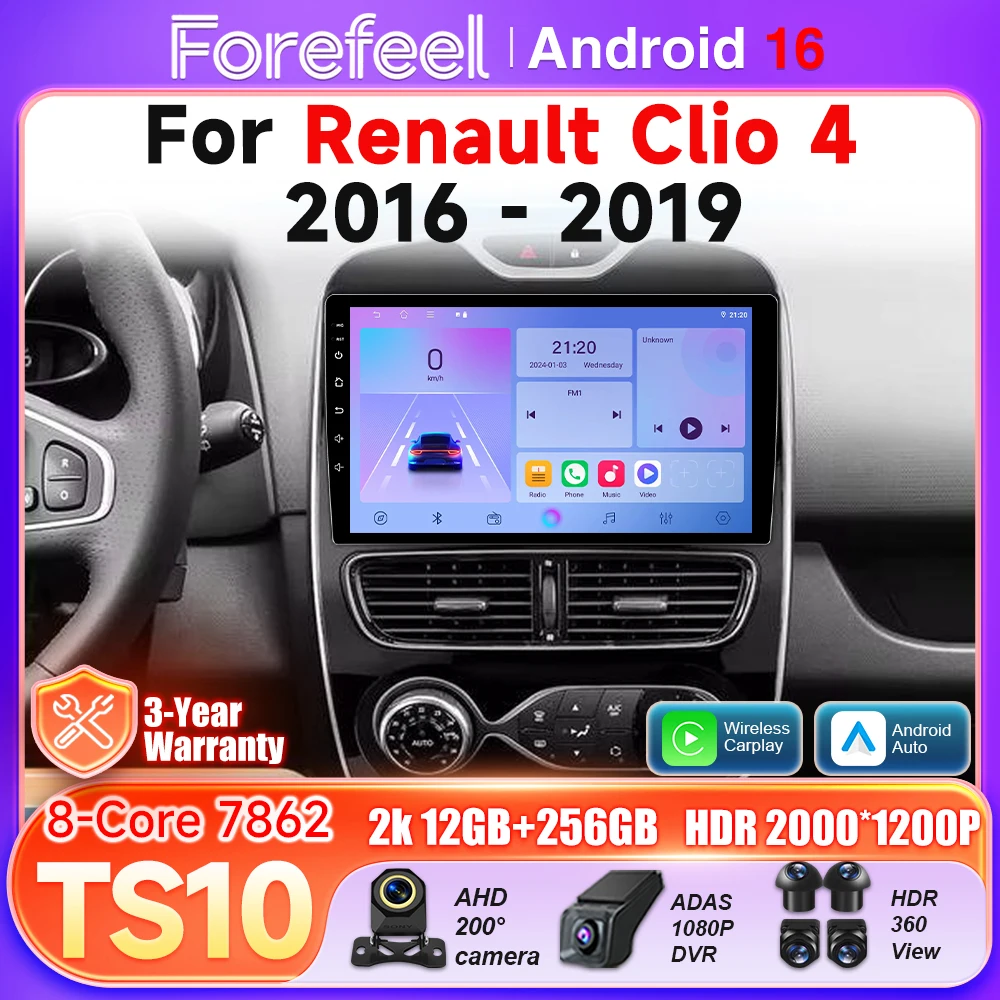 Android 16 Auto Car Radio For Renault Clio 4 BH98 KH98 2016 2017 2018 2019 Carplay 5G Wifi 2din Video Stereo Multimedia Player
Android 16 Auto Car Radio For Renault Clio 4 BH98 KH98 2016 2017 2018 2019 Carplay 5G Wifi 2din Video Stereo Multimedia Player