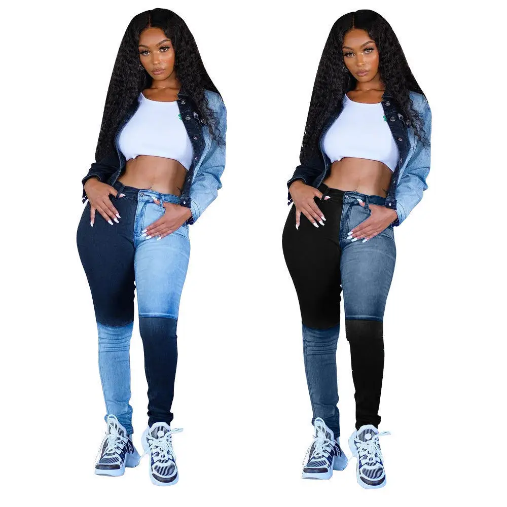 D8379 Cross Border Platform Hot Selling Personalized Contrast Color Panel Denim Pants in Europe and America
D8379 Cross Border Platform Hot Selling Personalized Contrast Color Panel Denim Pants in Europe and America
