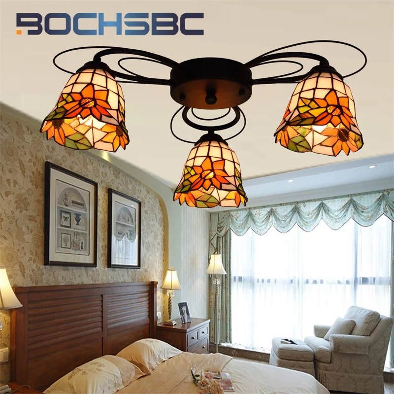 BOCHSBC Tiffany Sunflower overhead light deco living room Dining Room Bedroom Study Children's room Retro style ceiling light
BOCHSBC Tiffany Sunflower overhead light deco living room Dining Room Bedroom Study Children's room Retro style ceiling light