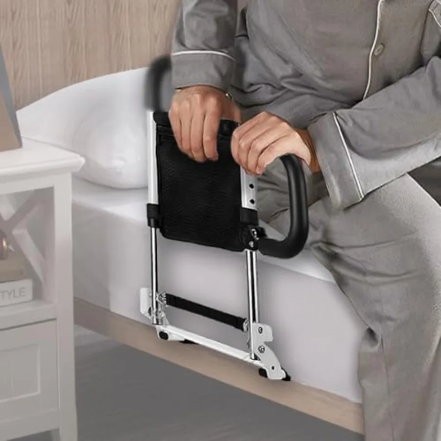Foldable Bed Rails for Elderly Adults Safety with Three Storage Pockets Adjustable Bed Assist Rails for Seniors Portable and St
Foldable Bed Rails for Elderly Adults Safety with Three Storage Pockets Adjustable Bed Assist Rails for Seniors Portable and St