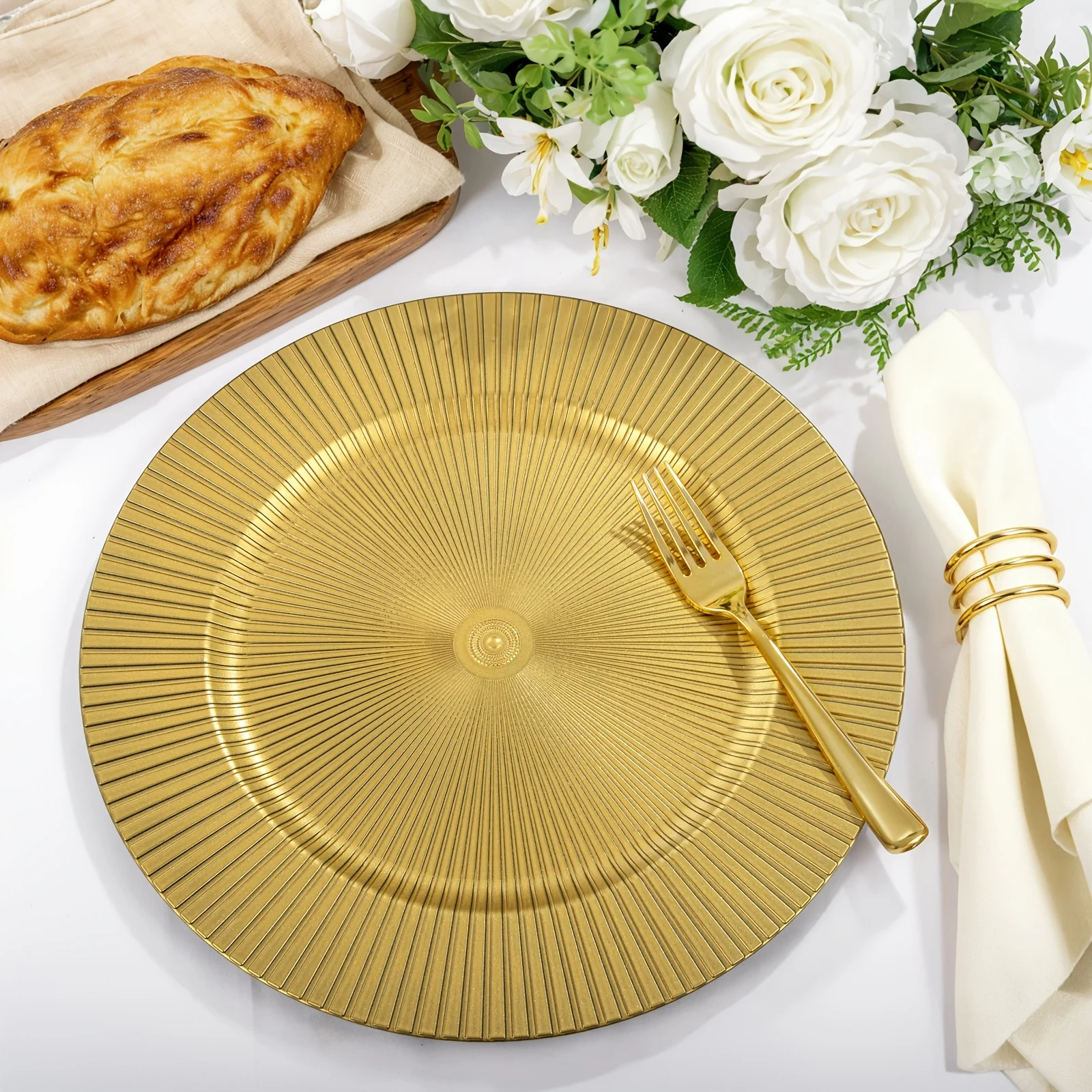 24pcs 13 Inch Golden Charger Plates Plastic Dinner Plates Round Charger Plates Bulk Dinnerware Dish for Wedding Party Bridal Sho
24pcs 13 Inch Golden Charger Plates Plastic Dinner Plates Round Charger Plates Bulk Dinnerware Dish for Wedding Party Bridal Sho