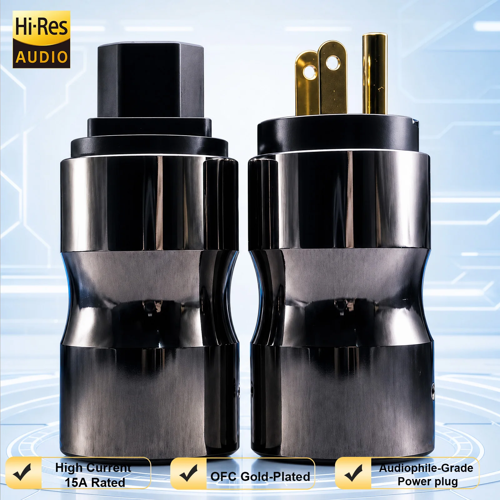 Audiophile US AC Power Plug Pure Copper Gold Plated 15A 125V Power Filter 20mm Wire Hole HIFI Audio Connector
Audiophile US AC Power Plug Pure Copper Gold Plated 15A 125V Power Filter 20mm Wire Hole HIFI Audio Connector