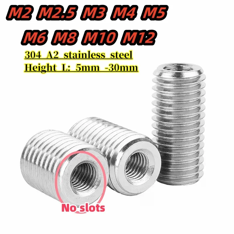 M2 M2.5 M3 M4M5 M6 M8M10M12 Sleeve Conversion Nut 304 A2 Stainless Steel Internal and External Thread Nut Adapter Conversion Nut
M2 M2.5 M3 M4M5 M6 M8M10M12 Sleeve Conversion Nut 304 A2 Stainless Steel Internal and External Thread Nut Adapter Conversion Nut