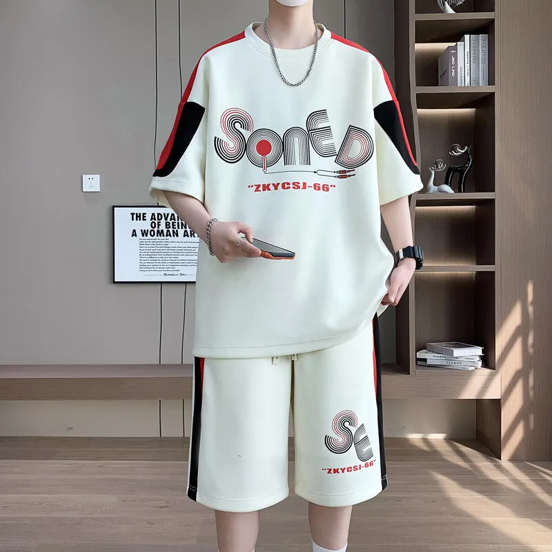 Fashion Men's Sets Casual Short Sleeve T-Shirts & Shorts 2025 Summer High Streetwear Tops Tees&Pant Two Piece Tracksuit Clothing
Fashion Men's Sets Casual Short Sleeve T-Shirts & Shorts 2025 Summer High Streetwear Tops Tees&Pant Two Piece Tracksuit Clothing