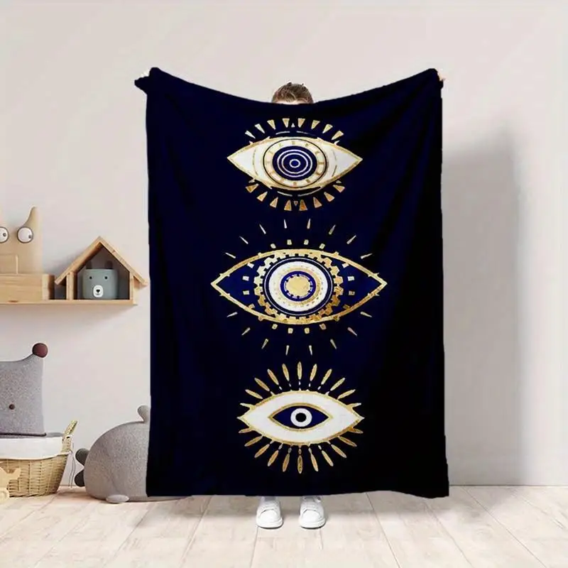1PC Evil Eye Pattern Soft Blanket - Comfortable Home Sofa Bed Picnic Travel Office Nap Companion with Machine Washable
1PC Evil Eye Pattern Soft Blanket - Comfortable Home Sofa Bed Picnic Travel Office Nap Companion with Machine Washable