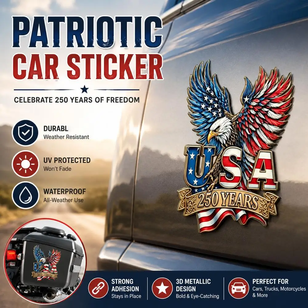 USA 250th Anniversary Eagle Car Sticker Patriotic American Vinyl Decal for Truck SUV Rear Window Waterproof Auto Decor 1776-2026
USA 250th Anniversary Eagle Car Sticker Patriotic American Vinyl Decal for Truck SUV Rear Window Waterproof Auto Decor 1776-2026