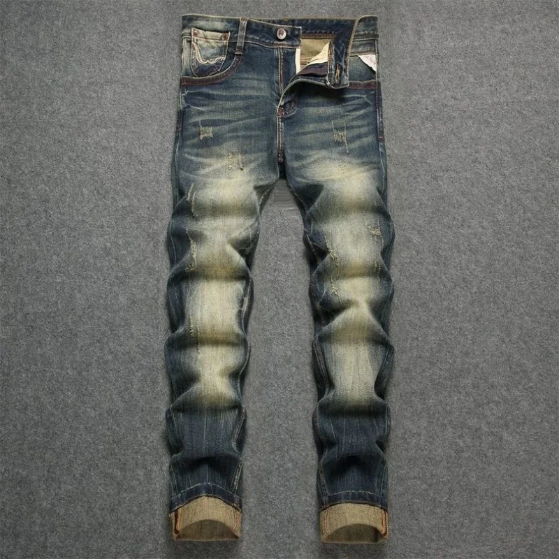 Spring/Autumn Fashion Trendy American Retro Straight Leg Stretch Denim Jeans Men's Casual Loose Fit Sports High Quality Jeans
Spring/Autumn Fashion Trendy American Retro Straight Leg Stretch Denim Jeans Men's Casual Loose Fit Sports High Quality Jeans