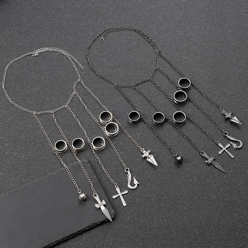 Anime Hunter Chain Rings Women Men Cosplay Metal Pendant Clothing Five Finger Chain Accessories Jewelry Props
Anime Hunter Chain Rings Women Men Cosplay Metal Pendant Clothing Five Finger Chain Accessories Jewelry Props