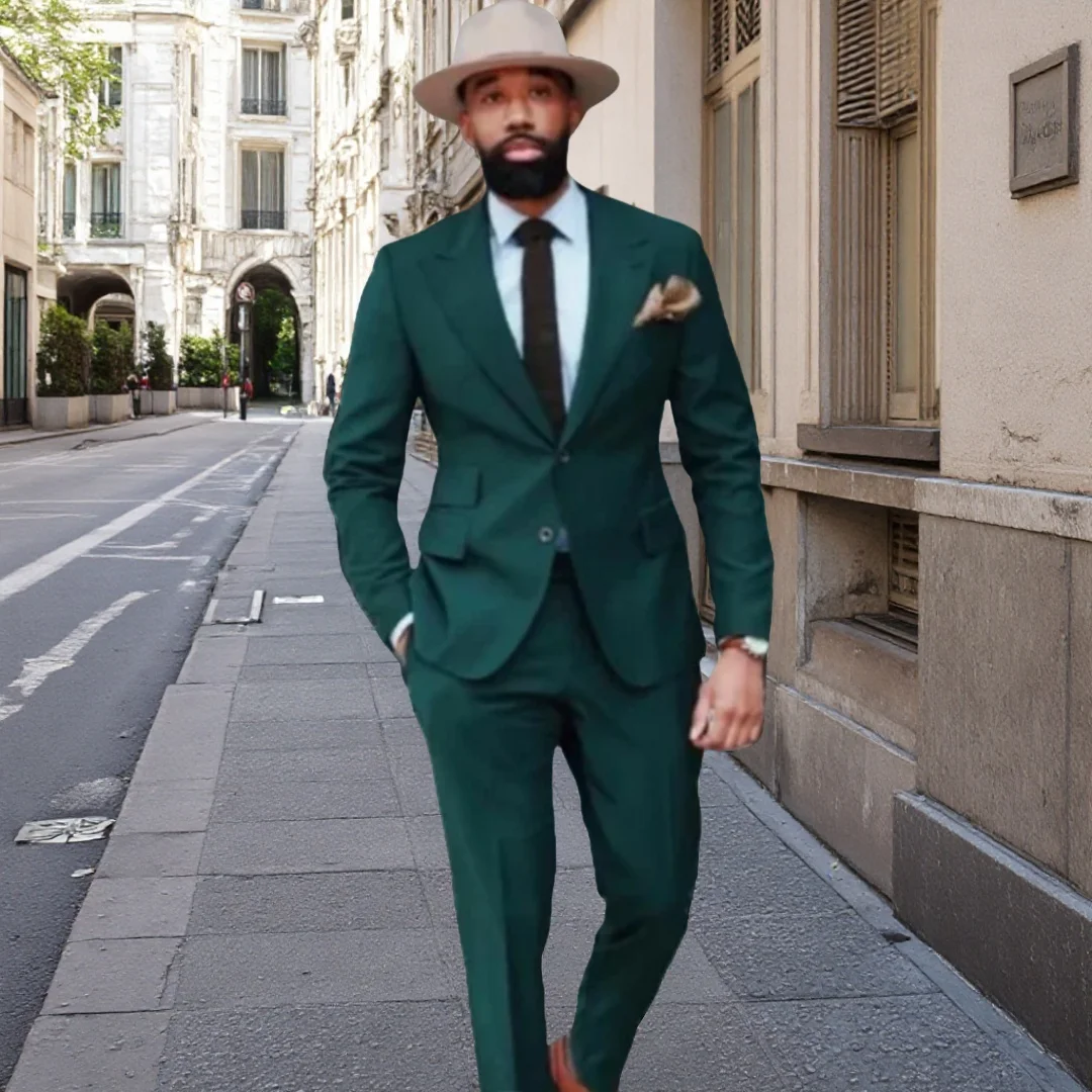 Green Tailor made Men Suit 2 Pieces Wedding Tuxedos Fashion Business Groom Male Slim fit jacket pants Daily party man clothing
Green Tailor made Men Suit 2 Pieces Wedding Tuxedos Fashion Business Groom Male Slim fit jacket pants Daily party man clothing