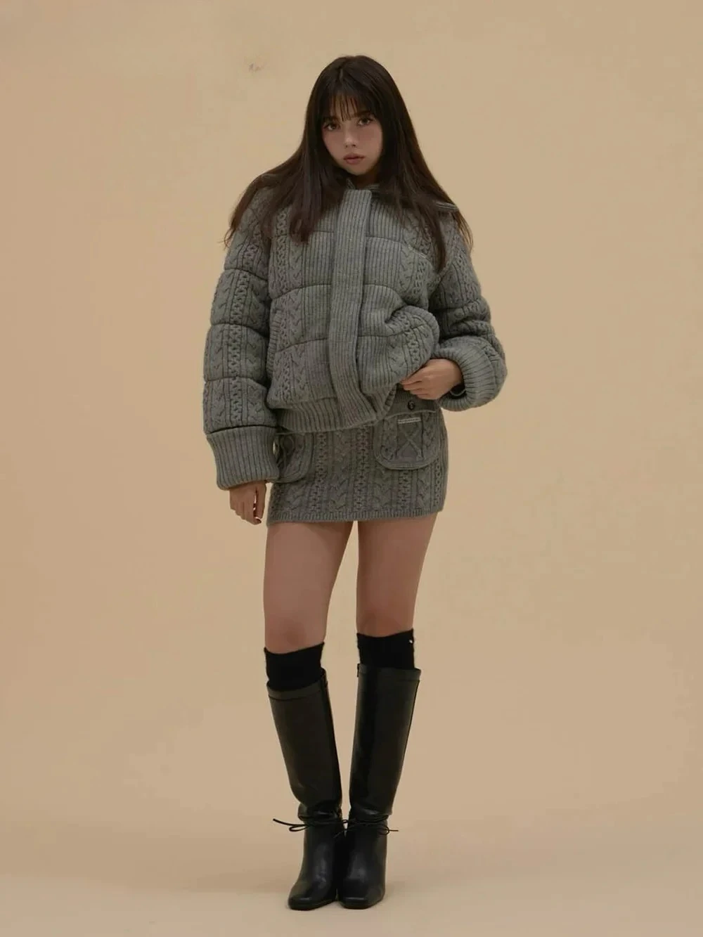 Japanese Style Autumn Winter Parkas Knitted Patchwork Short Top Casual Thick Jacket Femme Versatile Women's Warm Coats
Japanese Style Autumn Winter Parkas Knitted Patchwork Short Top Casual Thick Jacket Femme Versatile Women's Warm Coats