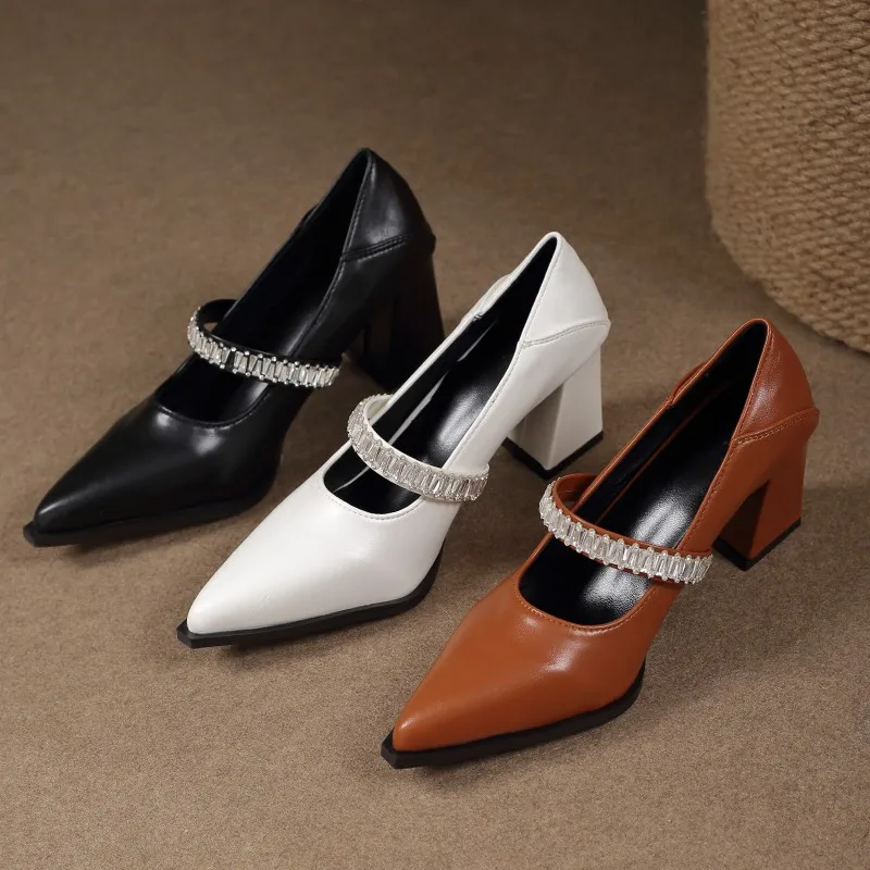 Fashion Pointed Toe Shallow Mouth French Temperament Small Single Shoes for Women 2026 Spring Mary Jane High Heels
Fashion Pointed Toe Shallow Mouth French Temperament Small Single Shoes for Women 2026 Spring Mary Jane High Heels
