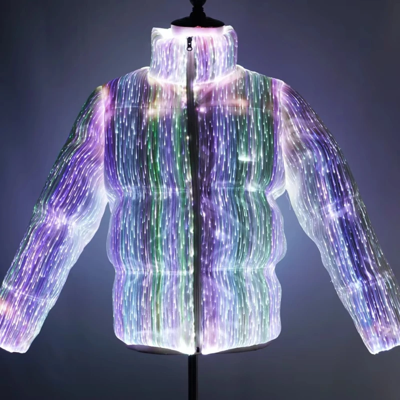 New Technology Warm Fashion Christmas Gifts Luminous Fiber Optic Puff Jacket Light Emitting Diode Down Jacket Men's Jacket
New Technology Warm Fashion Christmas Gifts Luminous Fiber Optic Puff Jacket Light Emitting Diode Down Jacket Men's Jacket