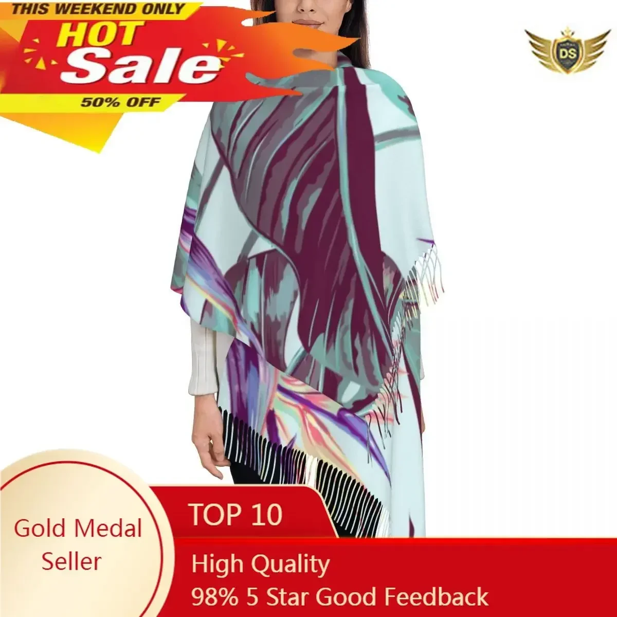 Women Scarf Flowers Jungle Leaves Bird Of Paradise Flower Winter Shawls Thin Wrap Lady Tassel Warm Scarves Hairy Bufanda Stole
Women Scarf Flowers Jungle Leaves Bird Of Paradise Flower Winter Shawls Thin Wrap Lady Tassel Warm Scarves Hairy Bufanda Stole
