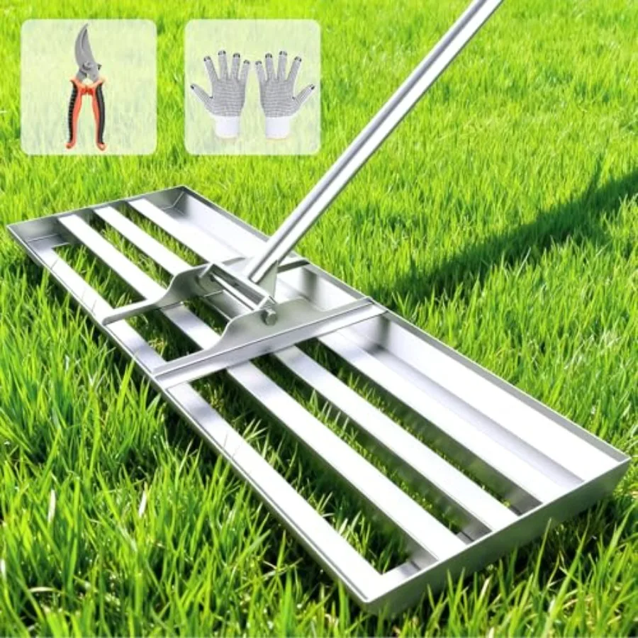 Lawn Leveling Rake 30"x10" Professional Stainless Steel Lawn Leveler Tool with Adjustable 78" Handle Heavy Duty Anti-Fracture C
Lawn Leveling Rake 30"x10" Professional Stainless Steel Lawn Leveler Tool with Adjustable 78" Handle Heavy Duty Anti-Fracture C