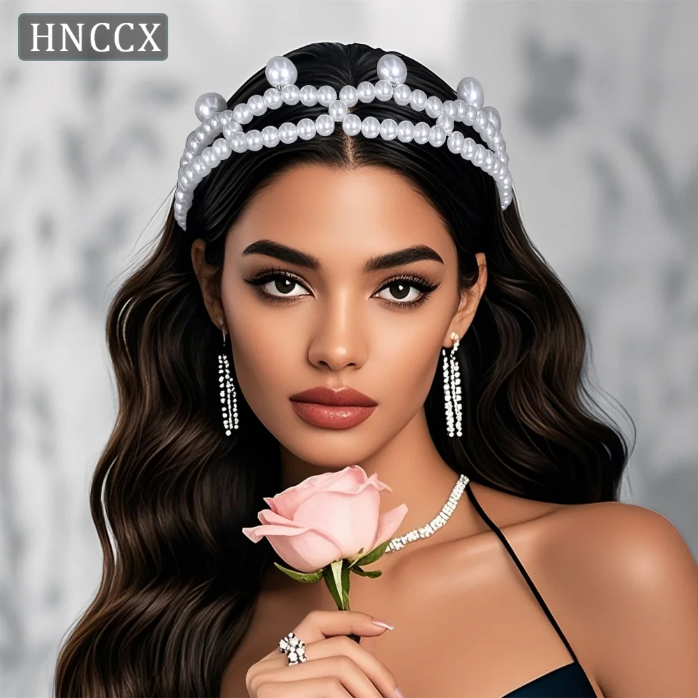 HNCCX Wedding Bridal Headband Elegant Headpiece Pearl Bride Hair Accessories Women Hair Band Jewelry Party Hairwear CP885 
HNCCX Wedding Bridal Headband Elegant Headpiece Pearl Bride Hair Accessories Women Hair Band Jewelry Party Hairwear CP885
