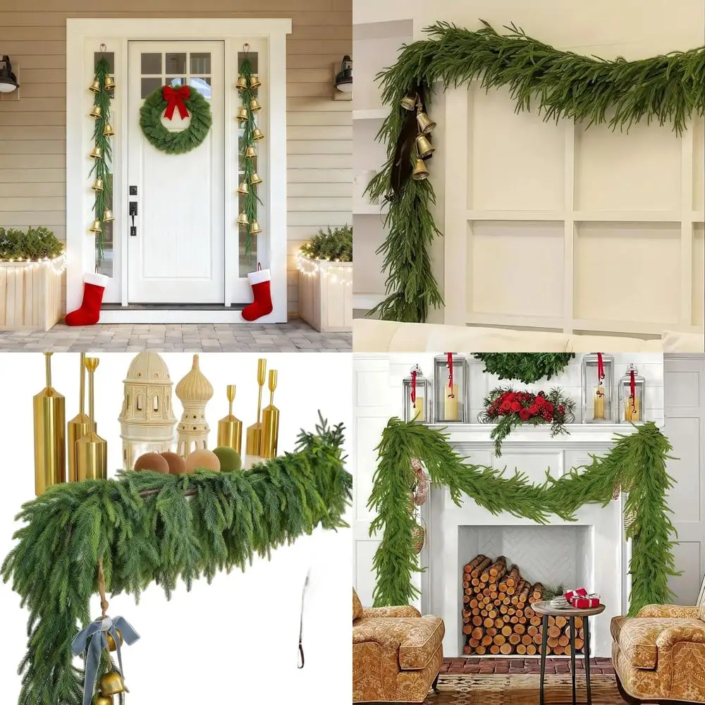 Artificial Christmas Pine Garlands, 6FT x 4Pcs, Real Touch Winter Greenery for Indoor & Outdoor Decor
Artificial Christmas Pine Garlands, 6FT x 4Pcs, Real Touch Winter Greenery for Indoor & Outdoor Decor