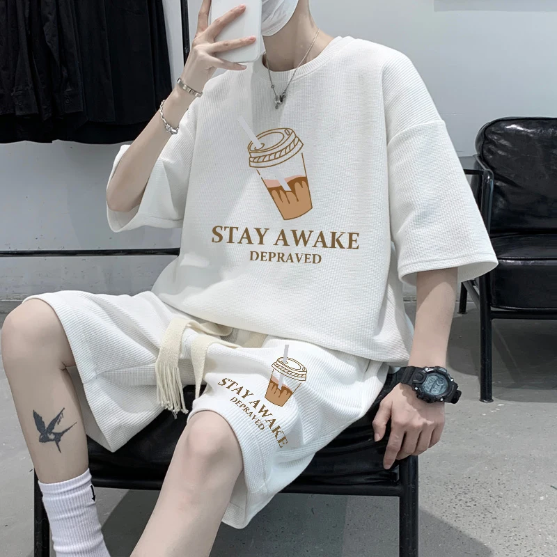 Fashionable Sportswear Set Men's Summer Casual Short Sleeve T-Shirt And Shorts Two-Piece Suit Polyester Fiber Teenage Boy
Fashionable Sportswear Set Men's Summer Casual Short Sleeve T-Shirt And Shorts Two-Piece Suit Polyester Fiber Teenage Boy