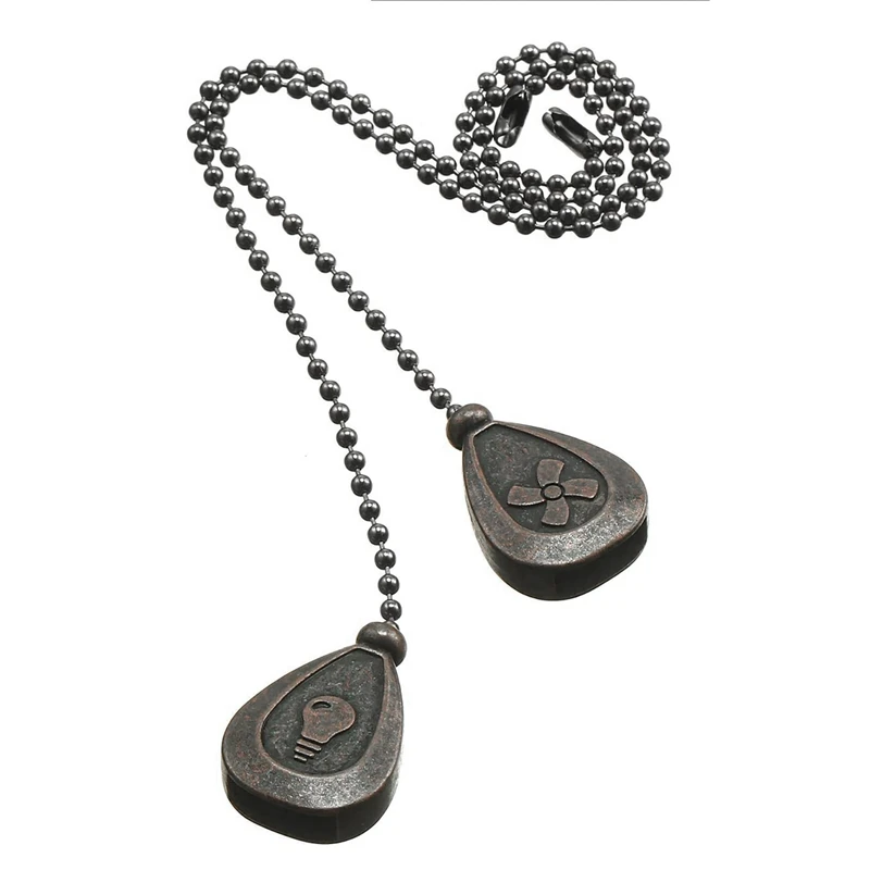 2Pcs Bronze Ceiling Fan Pull Chain Set, Decorative Fan Pull Chain Pendant Extension, Lighting & Fan Beaded Ball Fan Pull
2Pcs Bronze Ceiling Fan Pull Chain Set, Decorative Fan Pull Chain Pendant Extension, Lighting & Fan Beaded Ball Fan Pull