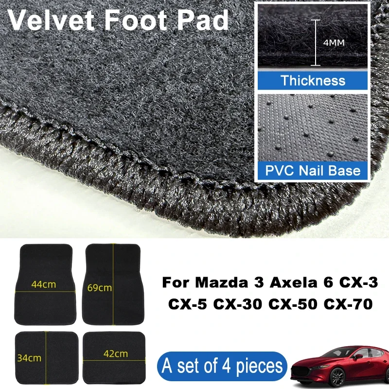 For Mazda 3 Axela 6 CX-3 CX-5 CX-30 CX-50 CX-70 CX-90 Car Floor Mats Black Non-Slip 4Pcs Front & Rear Foot Mats Carpets Rugs
For Mazda 3 Axela 6 CX-3 CX-5 CX-30 CX-50 CX-70 CX-90 Car Floor Mats Black Non-Slip 4Pcs Front & Rear Foot Mats Carpets Rugs