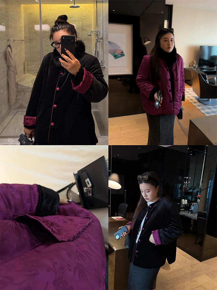 Large Size Women's Cotton Jaet Double-Sided Wear Button Clasp Chinese Sle Collar Long Sve Winter Coat Pencil XiaoXin
Large Size Women's Cotton Jaet Double-Sided Wear Button Clasp Chinese Sle Collar Long Sve Winter Coat Pencil XiaoXin