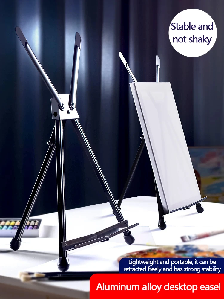 Desktop easel, a special foldable and extendable aluminum alloy frame for desktop art students, is used for oil painting
Desktop easel, a special foldable and extendable aluminum alloy frame for desktop art students, is used for oil painting