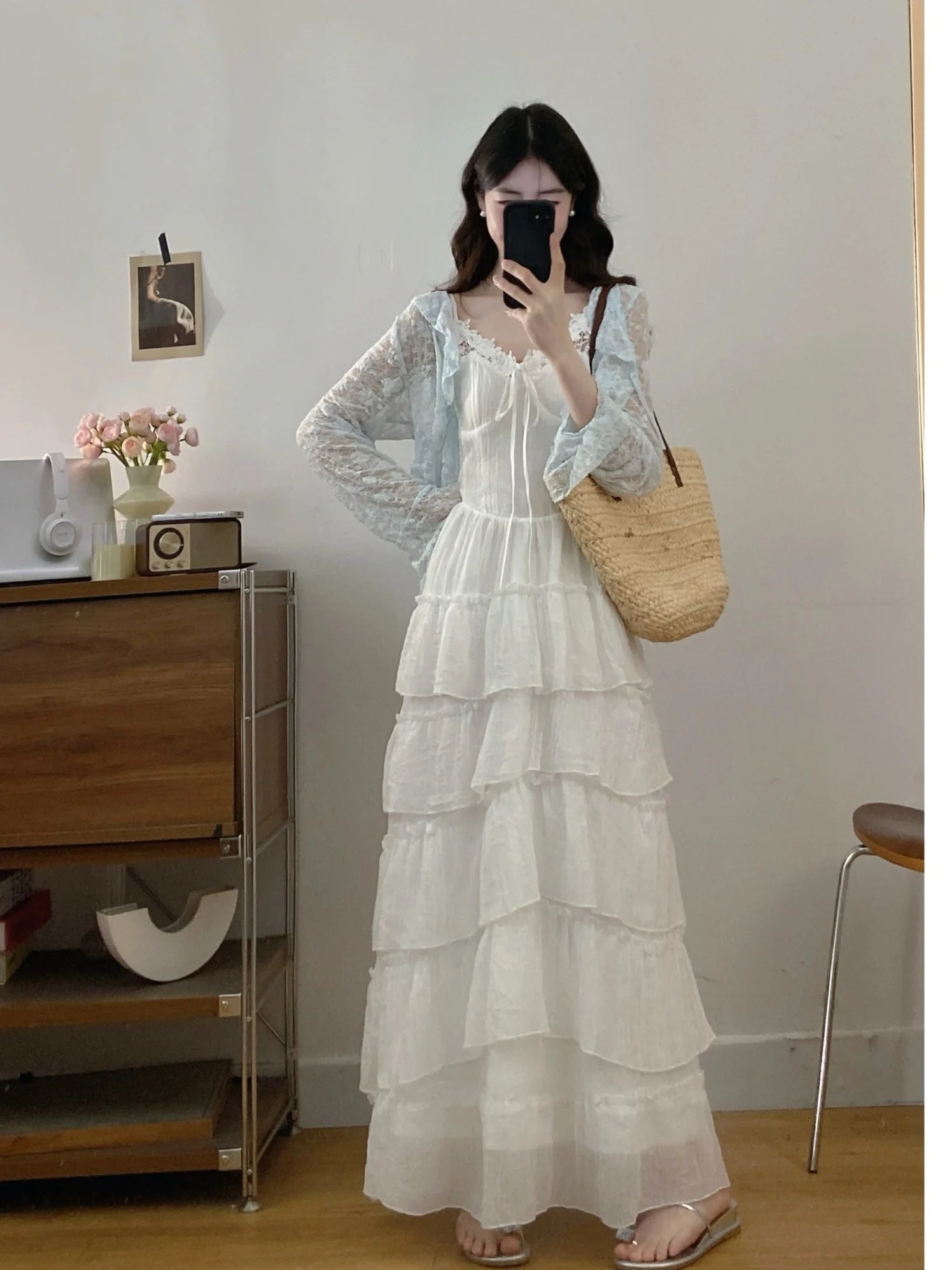 Sweet Style Ruffle Collar Cake Dress Women's Summer New Waist Cinching Belly Covering A-Line Long Dress plus Size Fashion
Sweet Style Ruffle Collar Cake Dress Women's Summer New Waist Cinching Belly Covering A-Line Long Dress plus Size Fashion