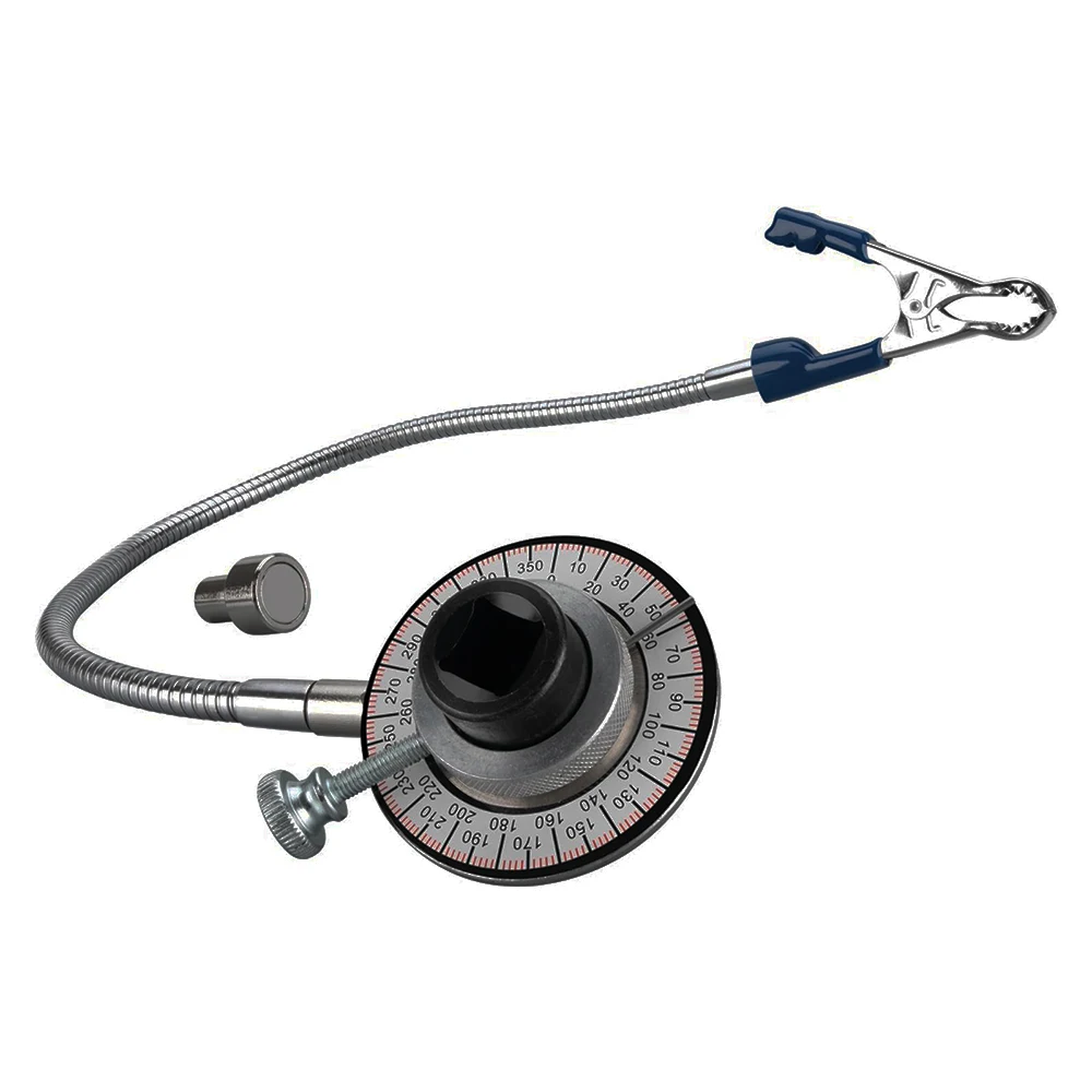 360° Car Drive Torque Angle Gauge 1/2" Drive Torque Meter Angle Torque Wrench with Flexible Arm Strong clip & Magnet Type
360° Car Drive Torque Angle Gauge 1/2" Drive Torque Meter Angle Torque Wrench with Flexible Arm Strong clip & Magnet Type