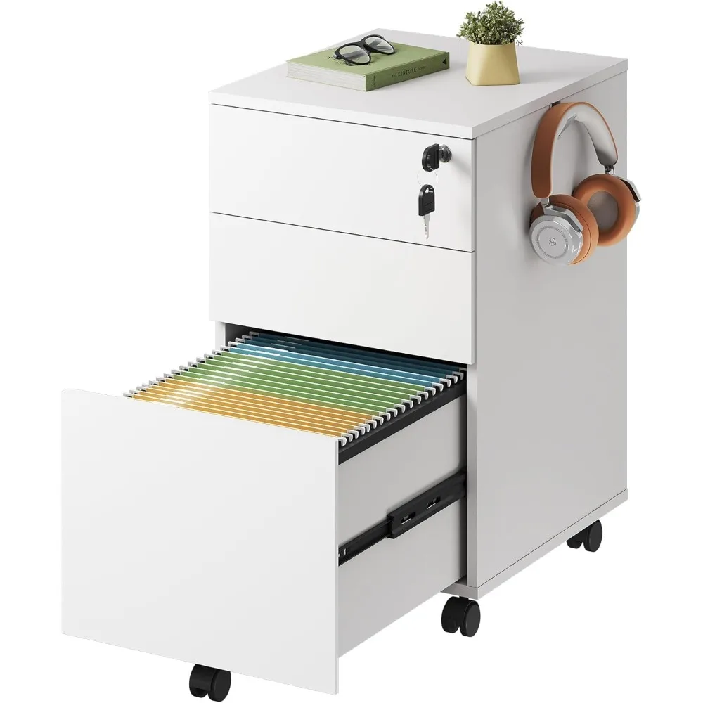 3 Drawer Rolling File Cabinet with Lock, Wood Under Desk Filing Cabinet fits Letter/Legal/A4 Size for Home Office
3 Drawer Rolling File Cabinet with Lock, Wood Under Desk Filing Cabinet fits Letter/Legal/A4 Size for Home Office