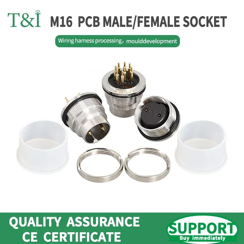 5/10/100sets M16 male/female curved straight jack socket 3 4 5 6 7 8 12 14pin IP67/68 waterproof PCB panel connector size 18mm
5/10/100sets M16 male/female curved straight jack socket 3 4 5 6 7 8 12 14pin IP67/68 waterproof PCB panel connector size 18mm