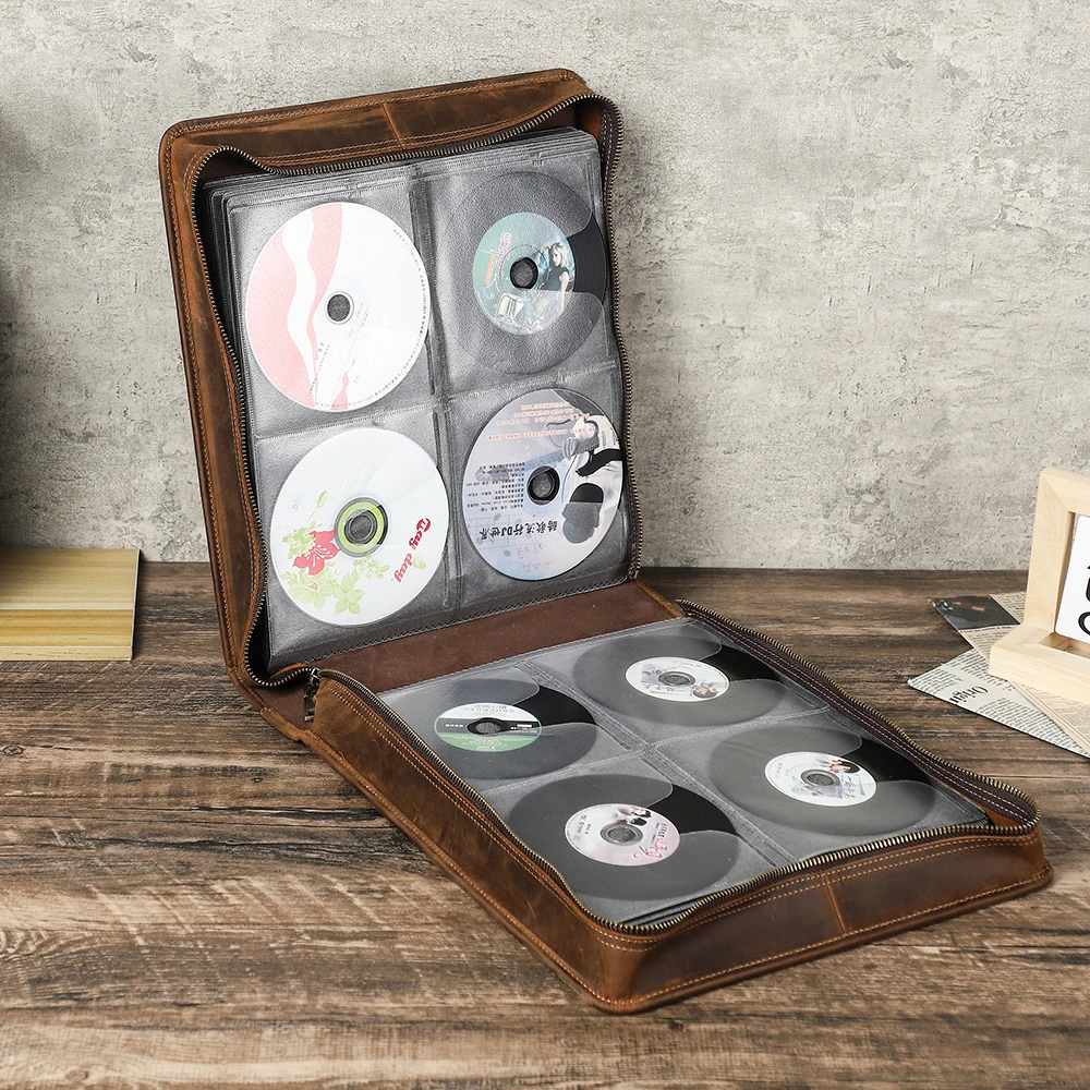Genuine Leather Zipper CD DVD Wallet Holder Box 224 Discs Album Organizer Media Storage Case CD DVD Large Capacity Bag
Genuine Leather Zipper CD DVD Wallet Holder Box 224 Discs Album Organizer Media Storage Case CD DVD Large Capacity Bag