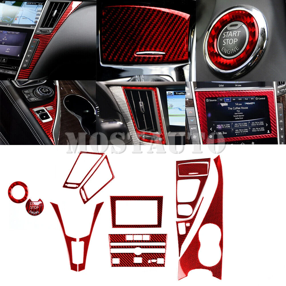 For Infiniti Q50 Q60 Red Carbon Fiber Interior Accessories Kit Set Cover Trim 2016-2022 12pcs Interior Whole Kit
For Infiniti Q50 Q60 Red Carbon Fiber Interior Accessories Kit Set Cover Trim 2016-2022 12pcs Interior Whole Kit