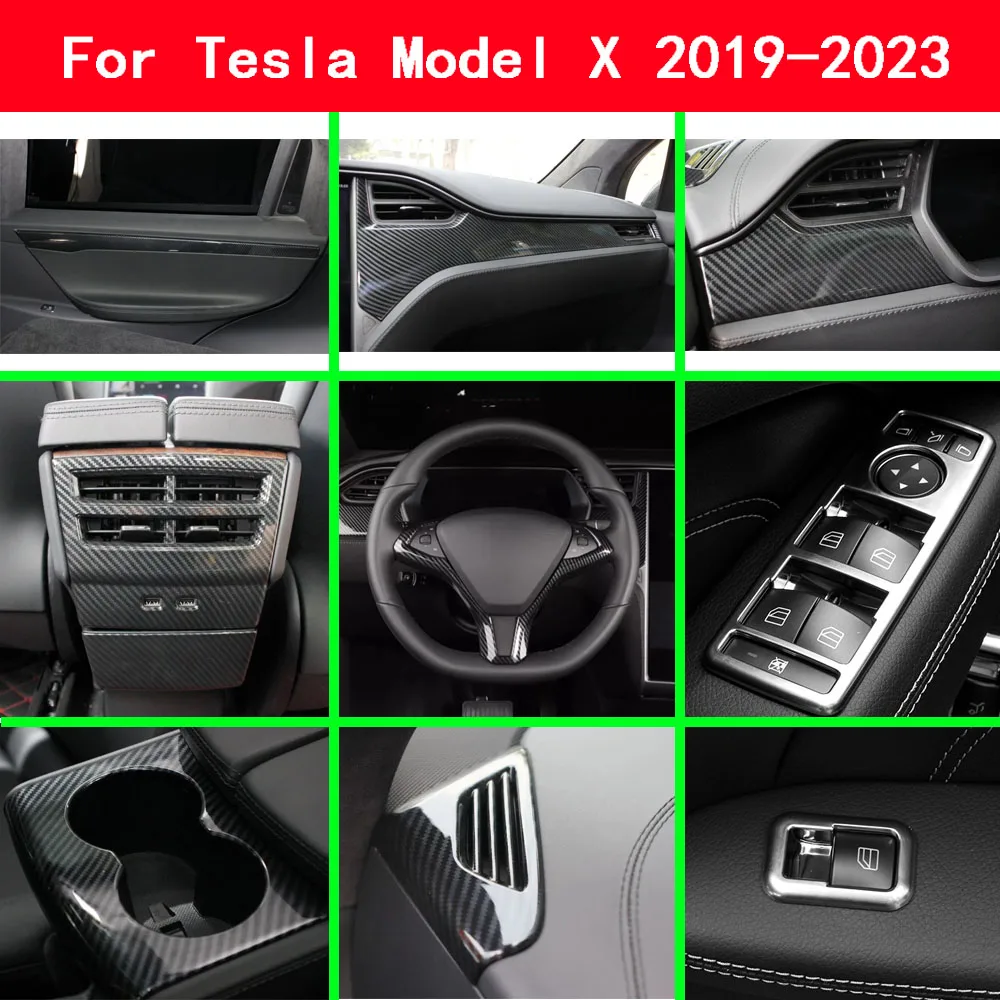 For Tesla Model X 2019 2020 2021 2022-2023 Steering Wheel Cover Air Condition Vent Frame Trim Inner Door Stick Strip Accessories
For Tesla Model X 2019 2020 2021 2022-2023 Steering Wheel Cover Air Condition Vent Frame Trim Inner Door Stick Strip Accessories