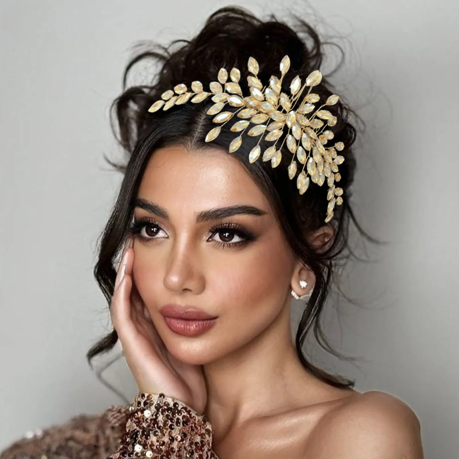 DZ255 Romantic Champagne Women Headpieces Wedding Accessories for Hair Ornaments Bridal Hair Clips Women and Girls Hair Comb
DZ255 Romantic Champagne Women Headpieces Wedding Accessories for Hair Ornaments Bridal Hair Clips Women and Girls Hair Comb