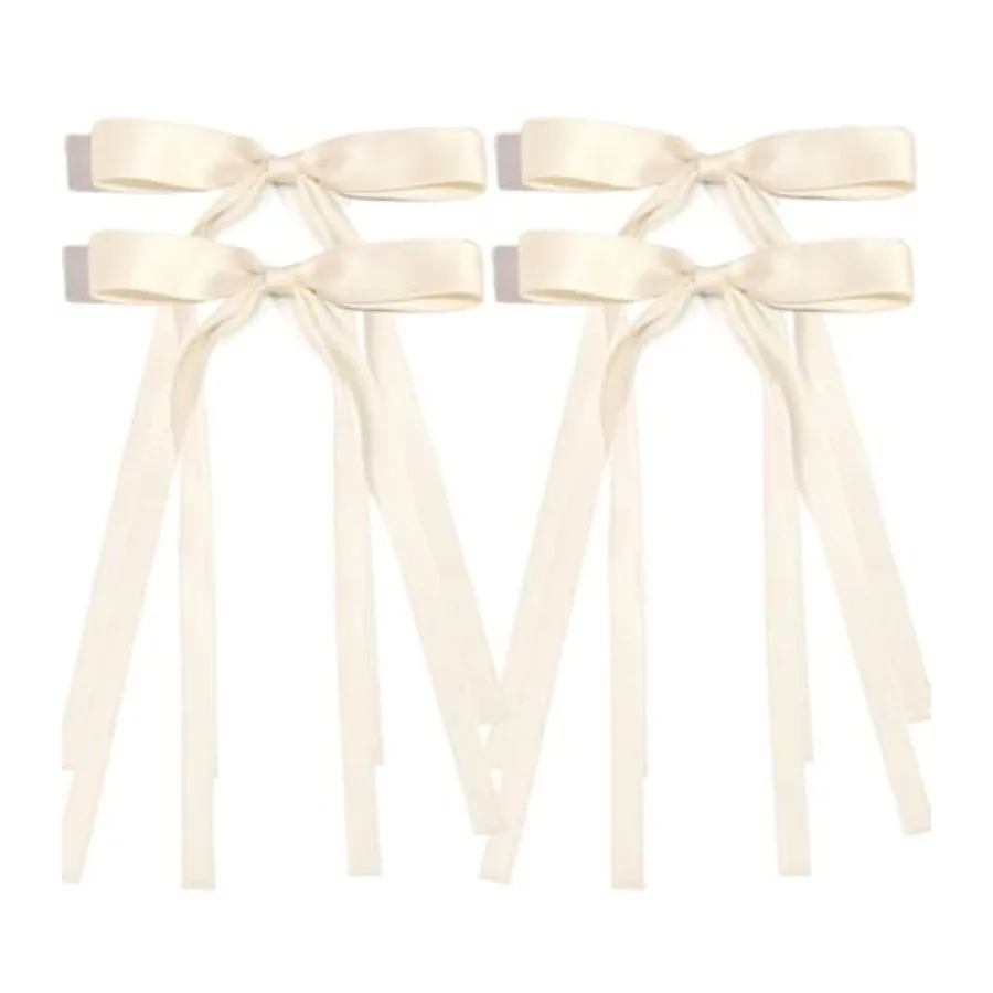Hair Bows Clips Ribbon Bows with Long Tail Bows Barrettes Hair Accessories for Women Girls 4PCS
Hair Bows Clips Ribbon Bows with Long Tail Bows Barrettes Hair Accessories for Women Girls 4PCS