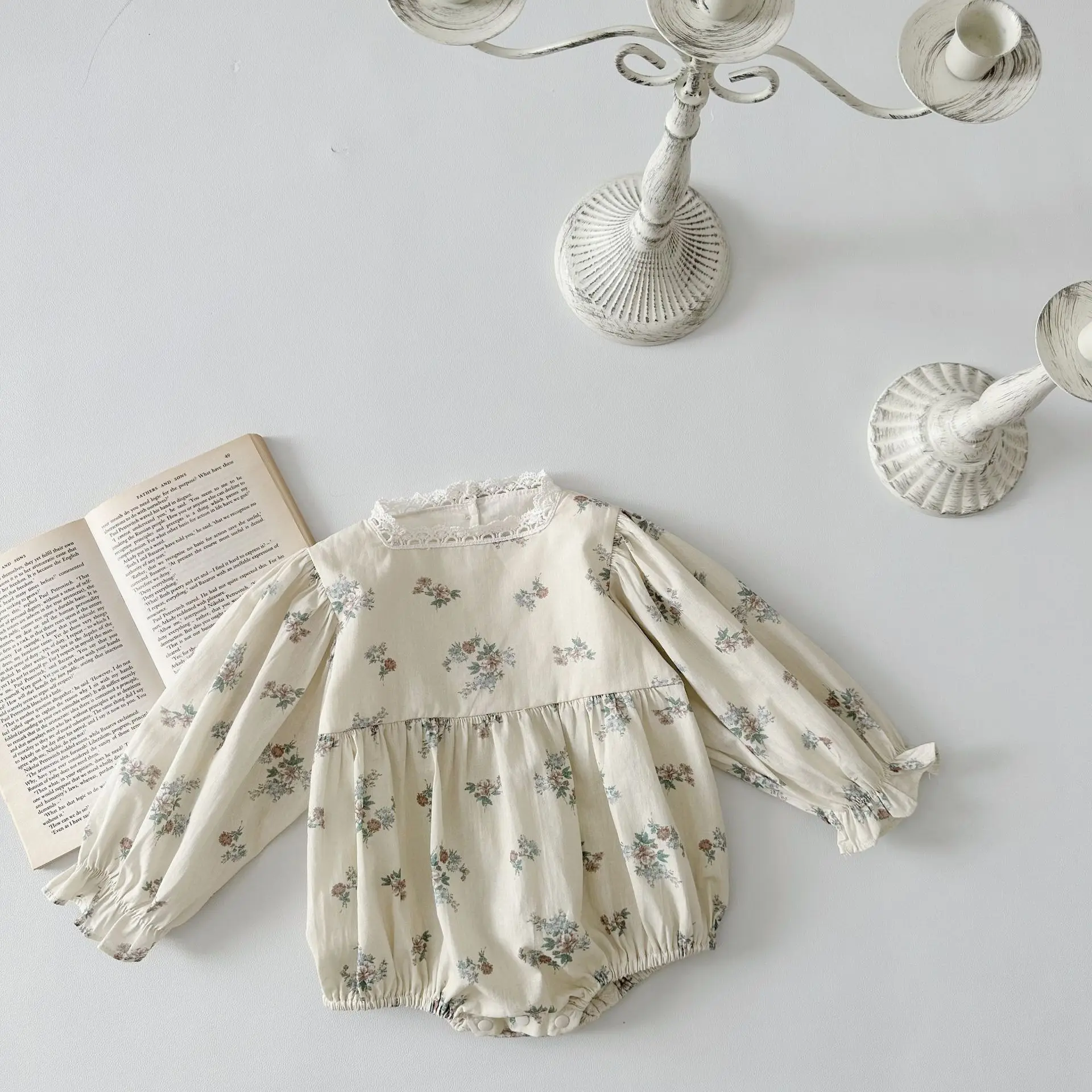 2024 Autumn New Baby Girl Long Sleeve Floral Bodysuit Infant Newborn Lace Collar Cotton Jumpsuit Toddler Girl Clothes 0-24M
2024 Autumn New Baby Girl Long Sleeve Floral Bodysuit Infant Newborn Lace Collar Cotton Jumpsuit Toddler Girl Clothes 0-24M
