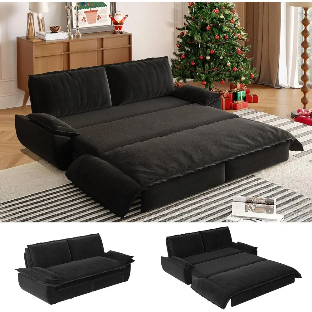 70" Pull Out Soa Bed Queen Size, 3 in 1 Convertible Sleeper Couch Bed, Velvet Loveseat uton Soa with 2 Sot Pillows, Chaise Loung
70" Pull Out Soa Bed Queen Size, 3 in 1 Convertible Sleeper Couch Bed, Velvet Loveseat uton Soa with 2 Sot Pillows, Chaise Loung