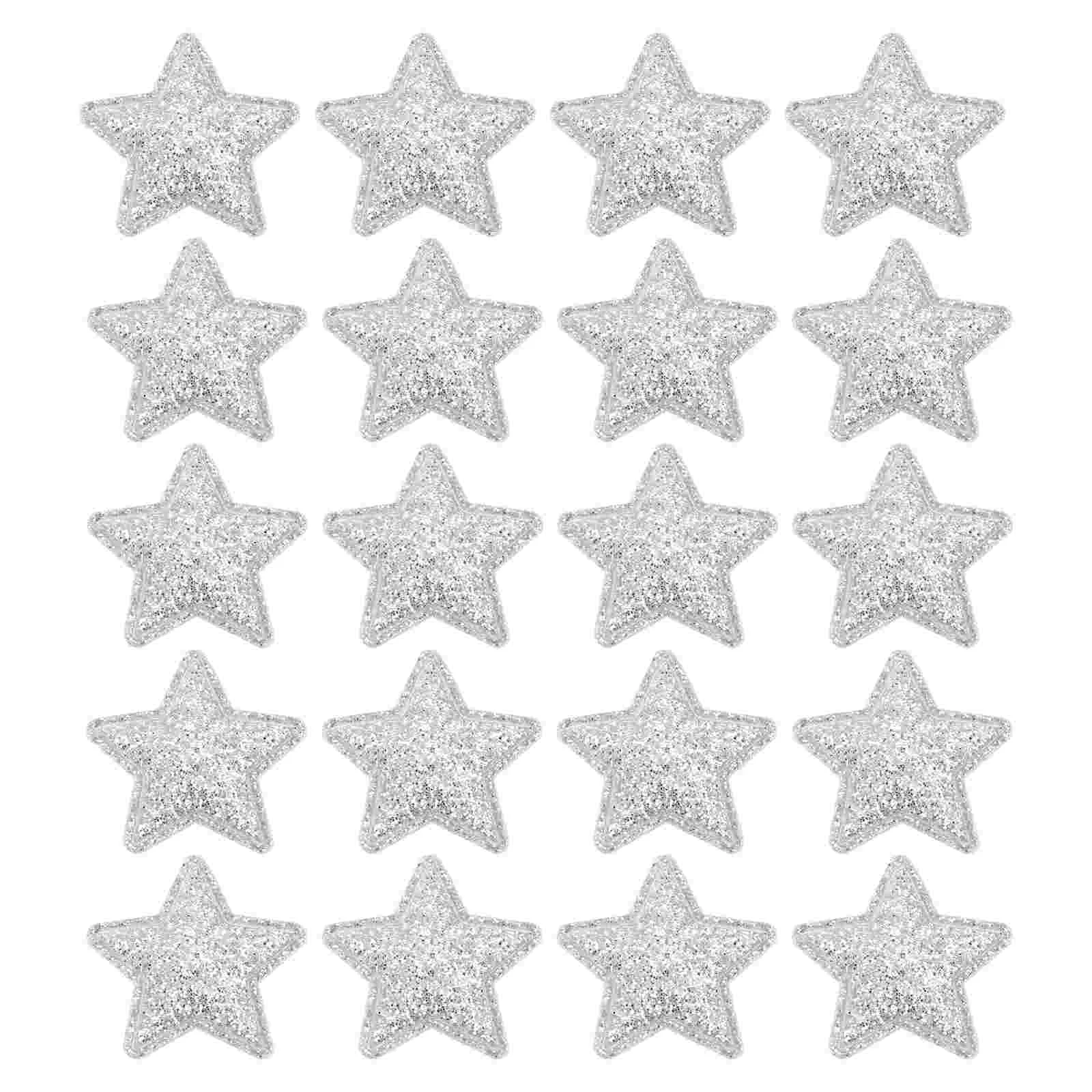 100 PCS Pentagram Patch Cloth Patches Decor DIY Star Stickers Flash Clothing Pattern Fabric Silver Christmas Ornaments
100 PCS Pentagram Patch Cloth Patches Decor DIY Star Stickers Flash Clothing Pattern Fabric Silver Christmas Ornaments