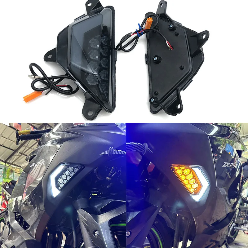 Передние СВЕТОДИОДНЫЕ Сигналы поворота для мотоцикла, лампа заднего вида для KAWASAKI NINJA 250/300/400/650/1000
Передние СВЕТОДИОДНЫЕ Сигналы поворота для мотоцикла, лампа заднего вида для KAWASAKI NINJA 250/300/400/650/1000