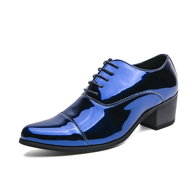 Men's Elevator Dress Shoes Shiny Leather Lace-Up High Heel Formal Shoes Wedding Banquet Business Pointed Toe Height Increase
Men's Elevator Dress Shoes Shiny Leather Lace-Up High Heel Formal Shoes Wedding Banquet Business Pointed Toe Height Increase