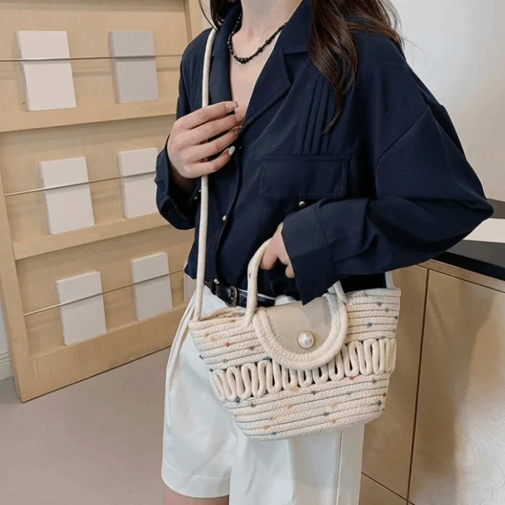 Simple Large Capacity Weave Straw Bag With Ribbon Hollow Beach Tote Bag French Style Handbag Shoulder Bag Shopping
Simple Large Capacity Weave Straw Bag With Ribbon Hollow Beach Tote Bag French Style Handbag Shoulder Bag Shopping