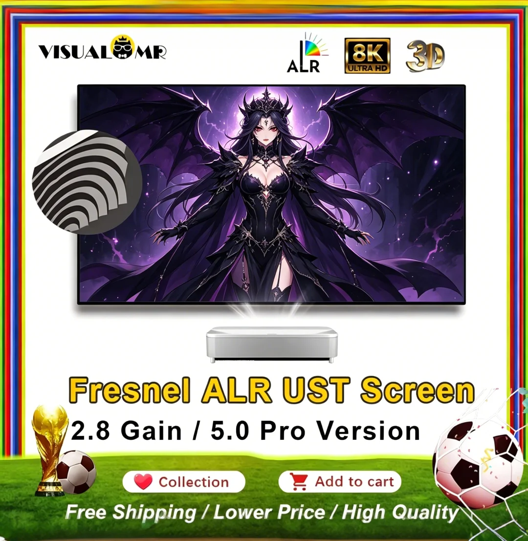 2026 Fresnel 5.0 pro ALR UST Projection Screen Fixed Frame 4/8K 3D Cinema Ultra Short Throw Projectors Ambient Light Rejecting
2026 Fresnel 5.0 pro ALR UST Projection Screen Fixed Frame 4/8K 3D Cinema Ultra Short Throw Projectors Ambient Light Rejecting