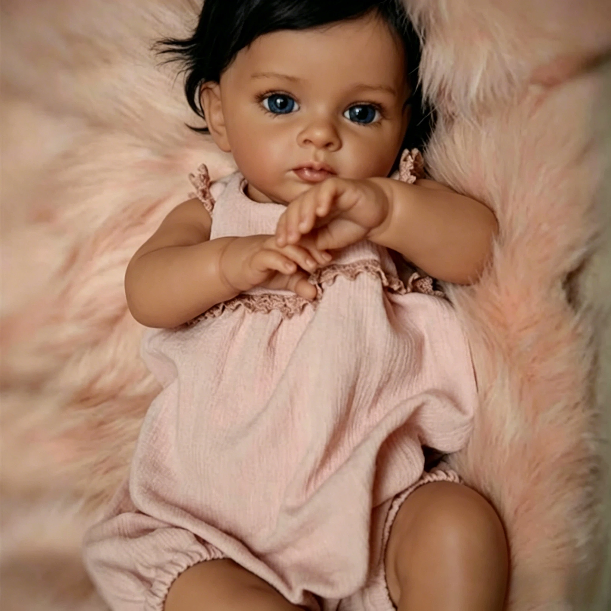 24'' Reborn Tutti Dark Skin Kit with Hair Transplant Handmade Unfinished DIY Doll Parts with Cloth Body
24'' Reborn Tutti Dark Skin Kit with Hair Transplant Handmade Unfinished DIY Doll Parts with Cloth Body