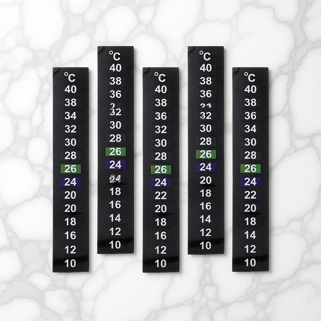 5 Pcs Thermometer Brewing Strip Aquarium Fish Tank Sticker Testing Strips Lcd Patch on Adhesive Temperature Stickers
5 Pcs Thermometer Brewing Strip Aquarium Fish Tank Sticker Testing Strips Lcd Patch on Adhesive Temperature Stickers