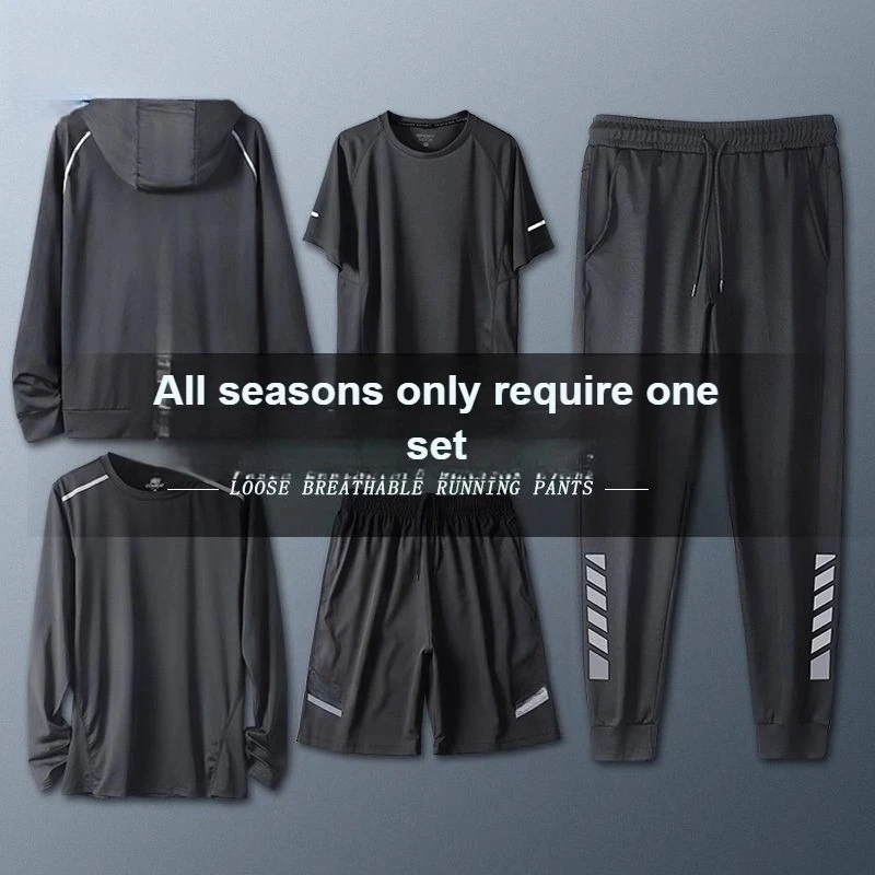 Спортивный костюм для бега, мужской весенний свободный костюм для бега, костюм для фитнеса, быстросохнущий топ для утренней баскетбольной тренировки, повседневная одежда
Спортивный костюм для бега, мужской весенний свободный костюм для бега, костюм для фитнеса, быстросохнущий топ для утренней баскетбольной тренировки, повседневная одежда